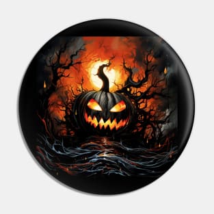 Spooky Halloween Pumpkin Pin