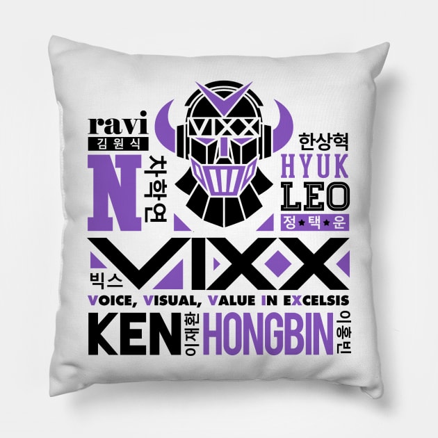 VIXX Collage Pillow by skeletonvenus