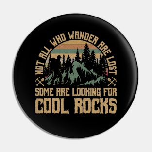 Some Are Looking For Cool Rocks Pin