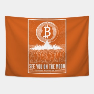BITCOIN "SEE YOU ON THE MOON" Tapestry