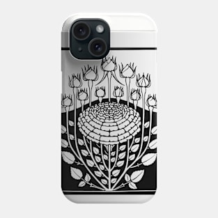 Black floral Phone Case