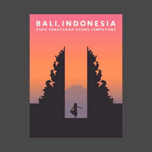 Bali Temple, Indonesia, Pura Penataran Agung Lempuyang Travel Poster T-Shirt