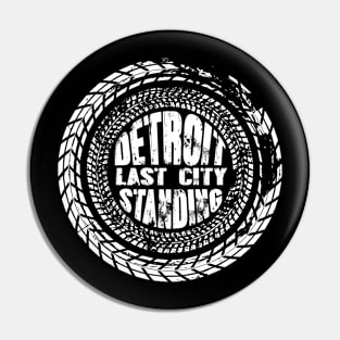 Detroit Last City Standing White Wheel Pin