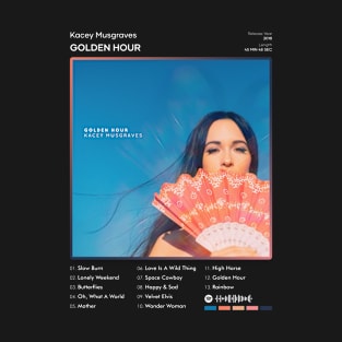 Kacey Musgraves - Golden Hour Tracklist Album T-Shirt