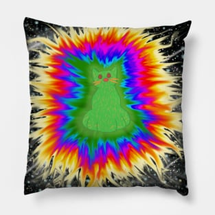 Trippy Jello Cat Art Pillow