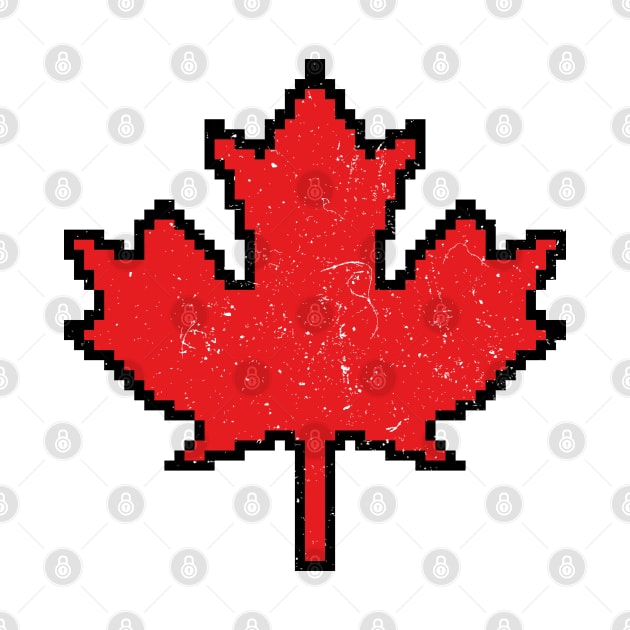 8-Bits Maple Leaf - Pixel Canada by GraphicBazaar