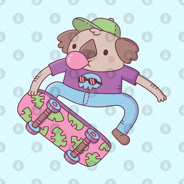 Cute Koala Bear Skateboarder Doodle by rustydoodle