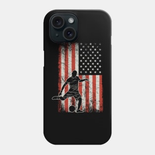 USA Flag Soccer Player Phone Case