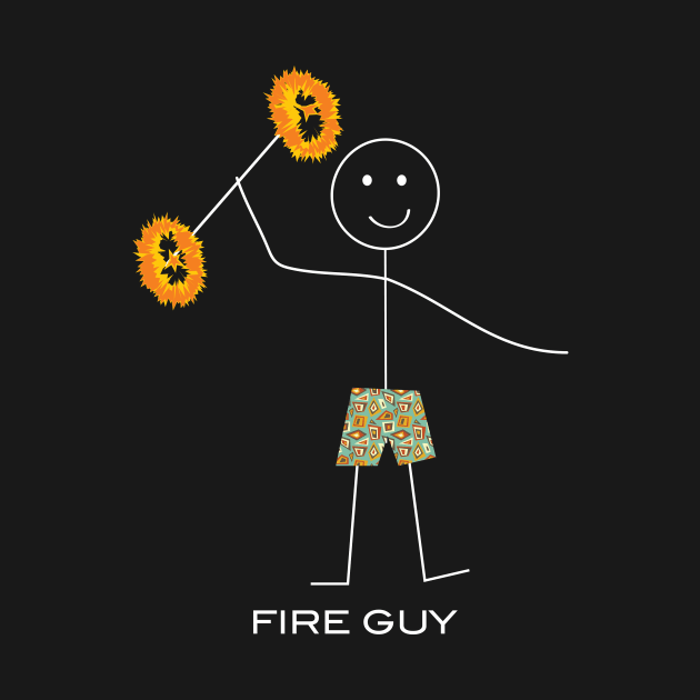 Funny Mens Fire Dancer by whyitsme