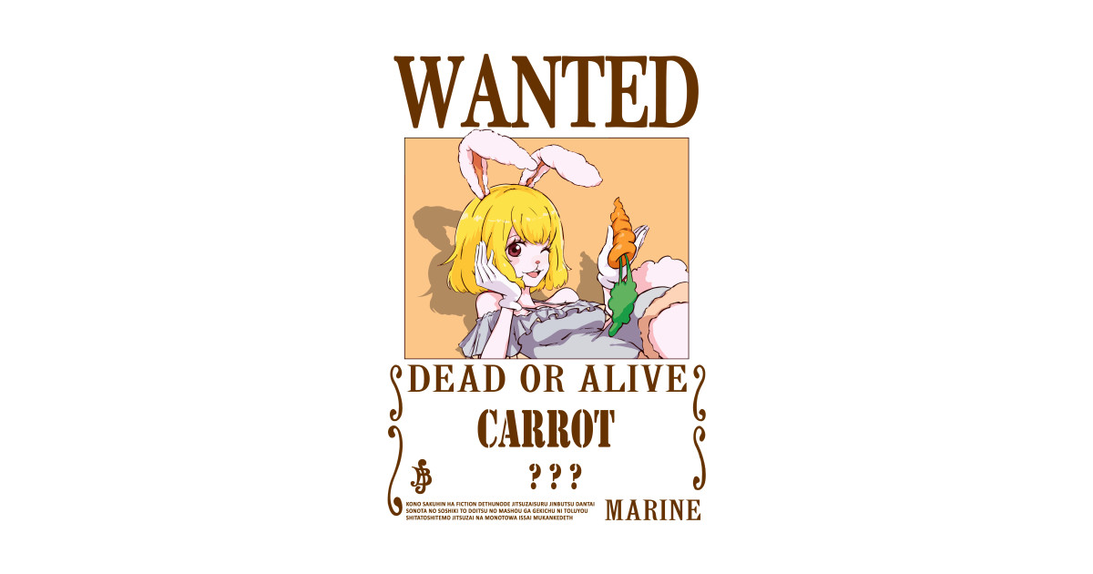 Carrot One Piece Wanted Carrot One Piece Posters and Art Prints
