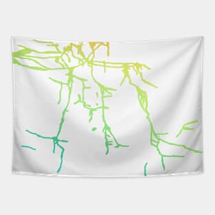 Rainbow scribbles (White) Tapestry