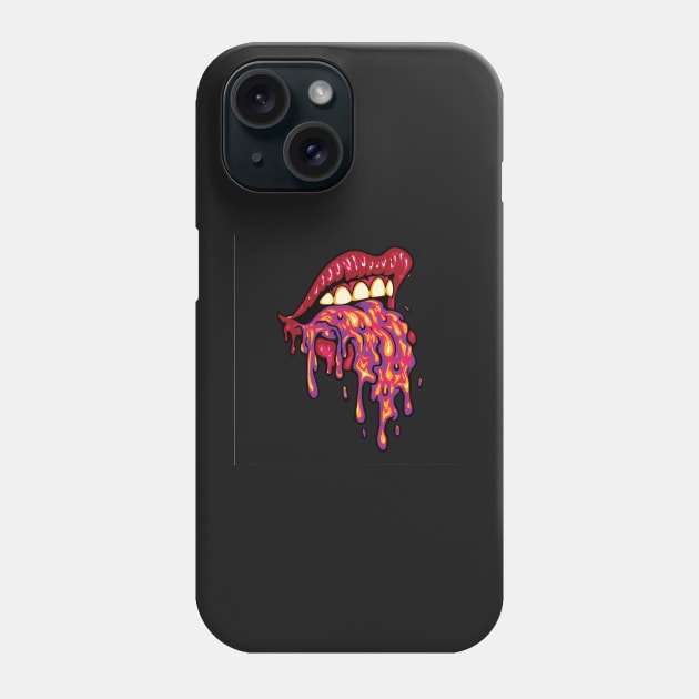 Lava emerging of girl's mouth Phone Case by Right-Fit27