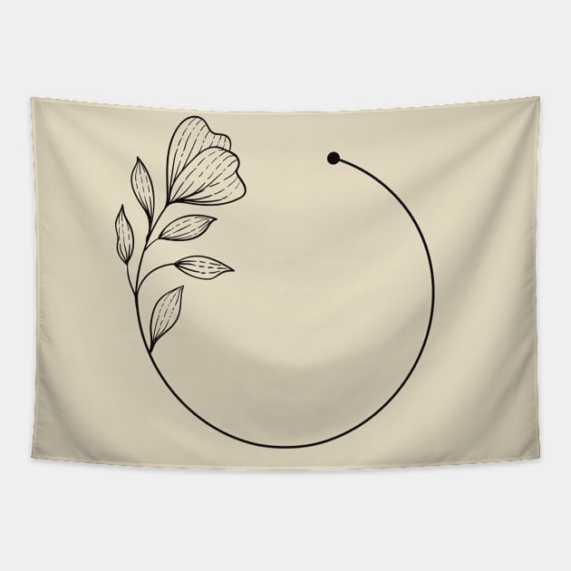 floral wreath Tapestry by InspirationalDesign