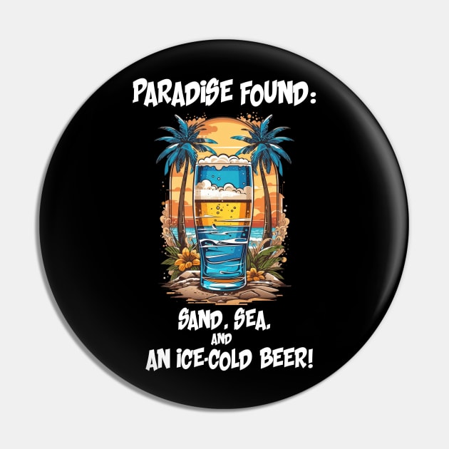 "Paradise Found: Sand, Sea, and an Ice-Cold Beer!" Pin by Buff Geeks Art