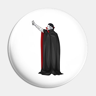 Vampire Halloween Selfie Pin