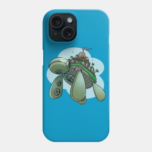 Turtle carrying the world Phone Case