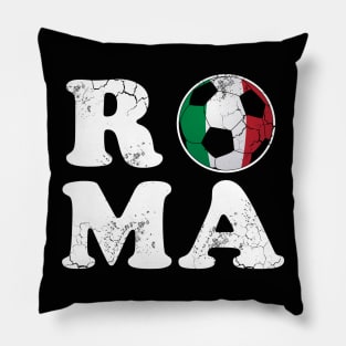 Roma Soccer Ball Italian Flag Italia Italy Football Rome Pillow