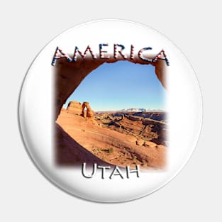 America - Utah - Delicate Arch through a window Pin