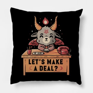 Let’s Make a Deal Funny Cute Evil Baphomet Pillow