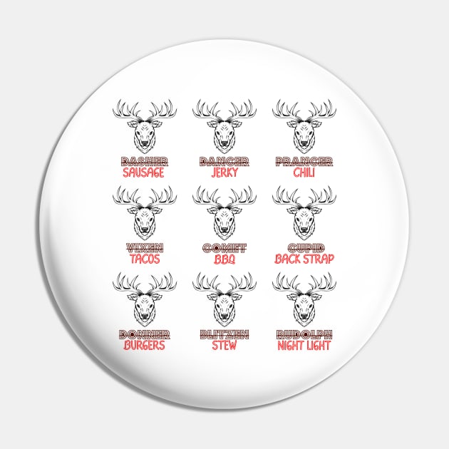 Christmas Deer Bow Hunting Funny Santa Deny Hunter Pin by Howtotails