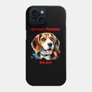 Beagle Celebration: National Purebred Dog Day Phone Case