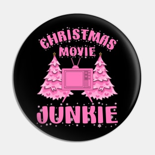 Pink Christmas Movie Junkie Paradise Pin