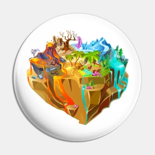 Island Colorful Pin