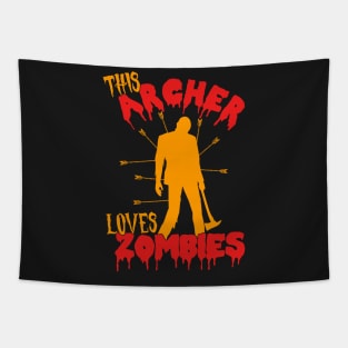 This Archer Loves Zombies - Archer Costume Halloween graphic Tapestry