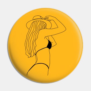 A woman in a swimsuit. Pin