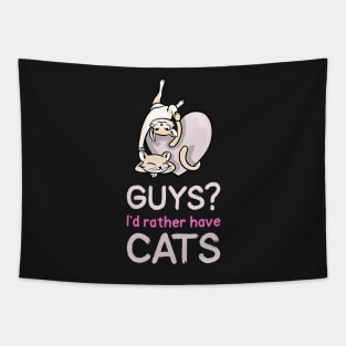 Rather Have Cats than Guys Anti-Valentine Tapestry