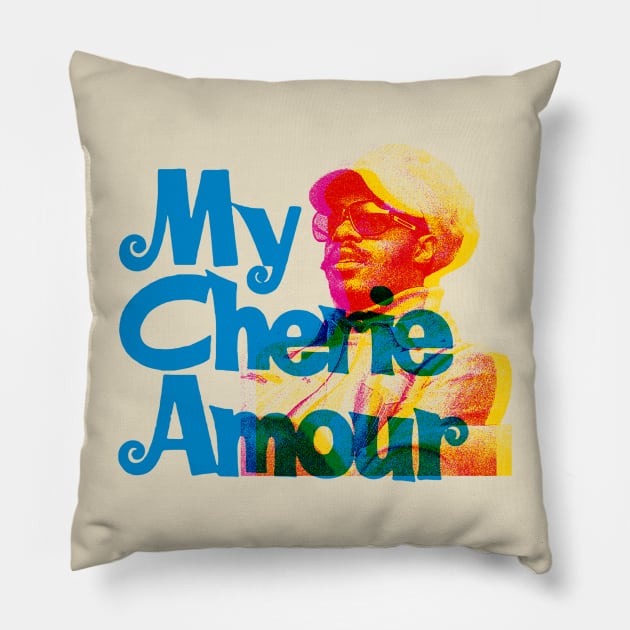 Stevie Wonder My Cherie Amour Pillow by HAPPY TRIP PRESS