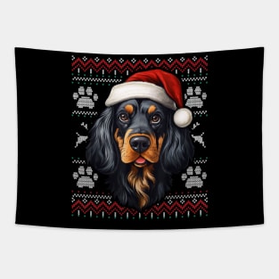 Gordon Setter Santa Hat Christmas Dog Mom Dad Tapestry