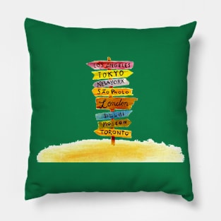 Travel Sign Pillow