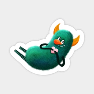 Funny happy monster sticker Magnet