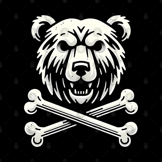 Jolly Roger Pirateflag Bear Skull Crossbones by TaevasDesign