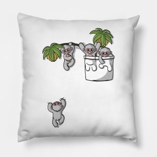 Cute Pocket Monkeys Pillow