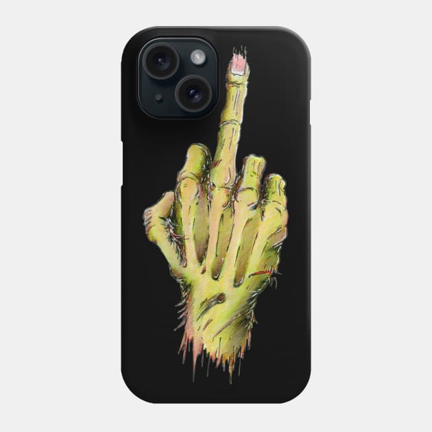 Zombie Finger Phone Case by Undead Souls Art and Design