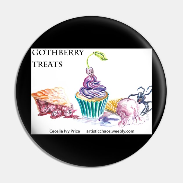 Gothberry Treats Trio Pin by CeceliaIvyPrice