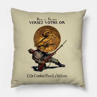 WWI Gold for French Victory Pillow