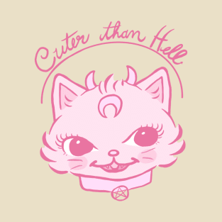 Pink Kitsch Demon Cat T-Shirt