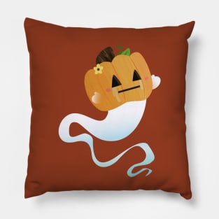 Pumpkin Head Ghost Pillow