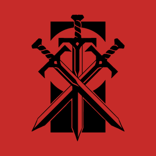 Crossed Swords - Original Logo Banner Sigil - Dark Design for Light Backgrounds T-Shirt