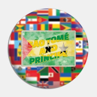 São Tomé and Príncipe Vintage style retro souvenir Pin