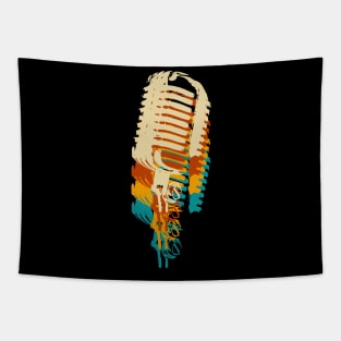 retro hip hop microphone Tapestry