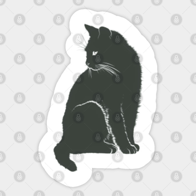 Cute Black Cat Black Cat Sticker Teepublic