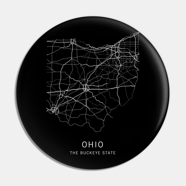 Ohio State Road Map Pin by ClarkStreetPress