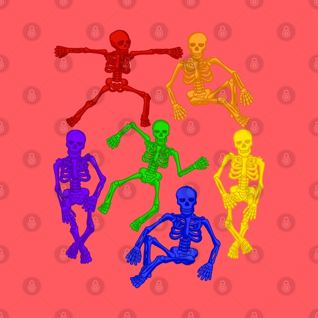 Rainbow Skeletons by Slightly Unhinged