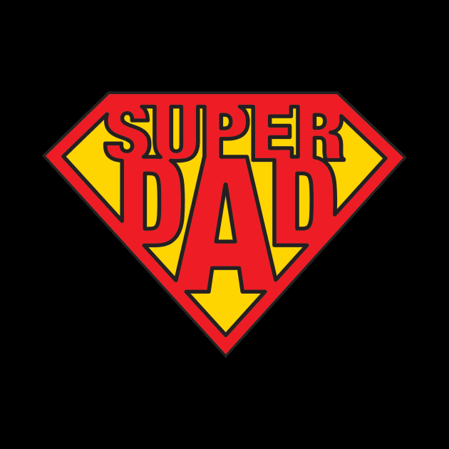 Super Dad Retro Cool Fathers Day Design by rakutenmallor