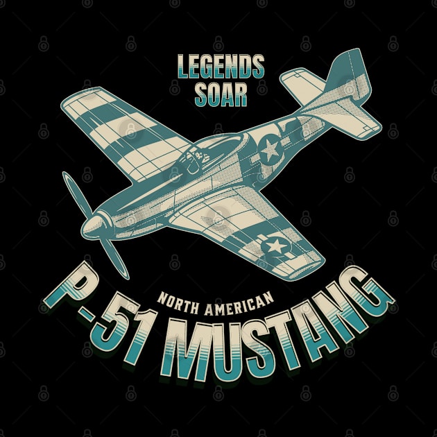 P-51 Mustang American Fighter Plane by Distant War