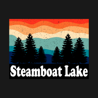 Vintage Steamboat Lake Colorado Forest Camping T-Shirt